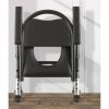 Commode Chair, Height Adjustable Shower Wheelchair, Foldable Bath Chair, Toilet Chair with Padded Seat & Bedpan, Stable & Comfortable, Max Load 400kg