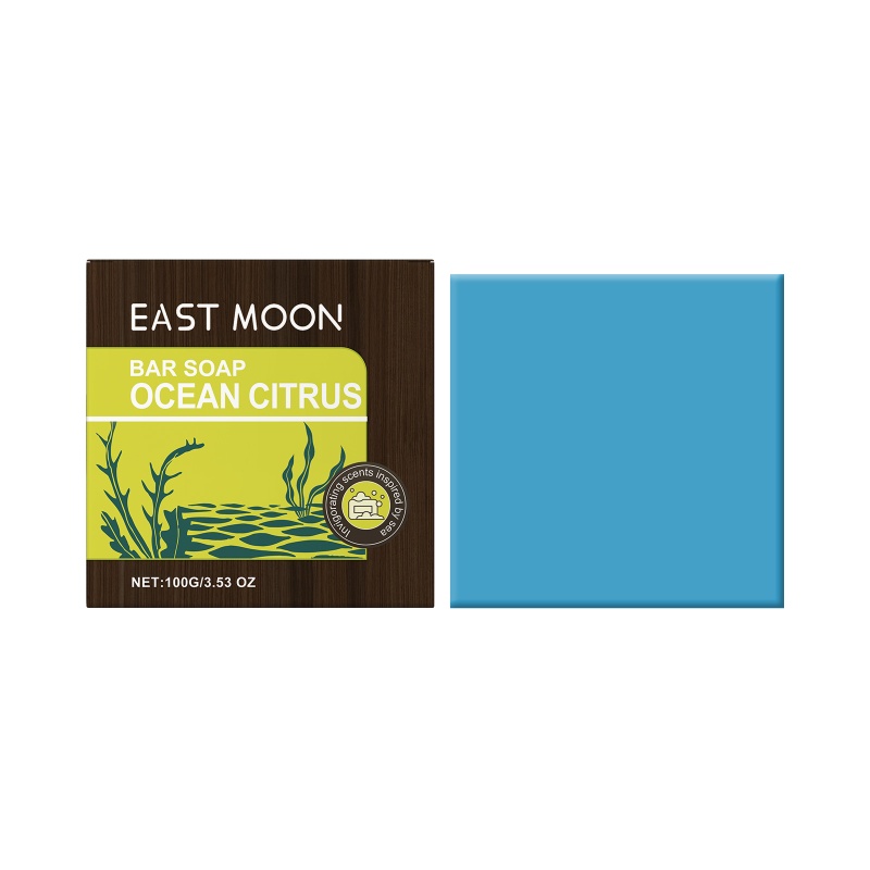 East Moon Ocean Citrus Bath Soap, For Men Gentle Clean Oil Control Refreshing Stay Fragrant Body Bath Soap