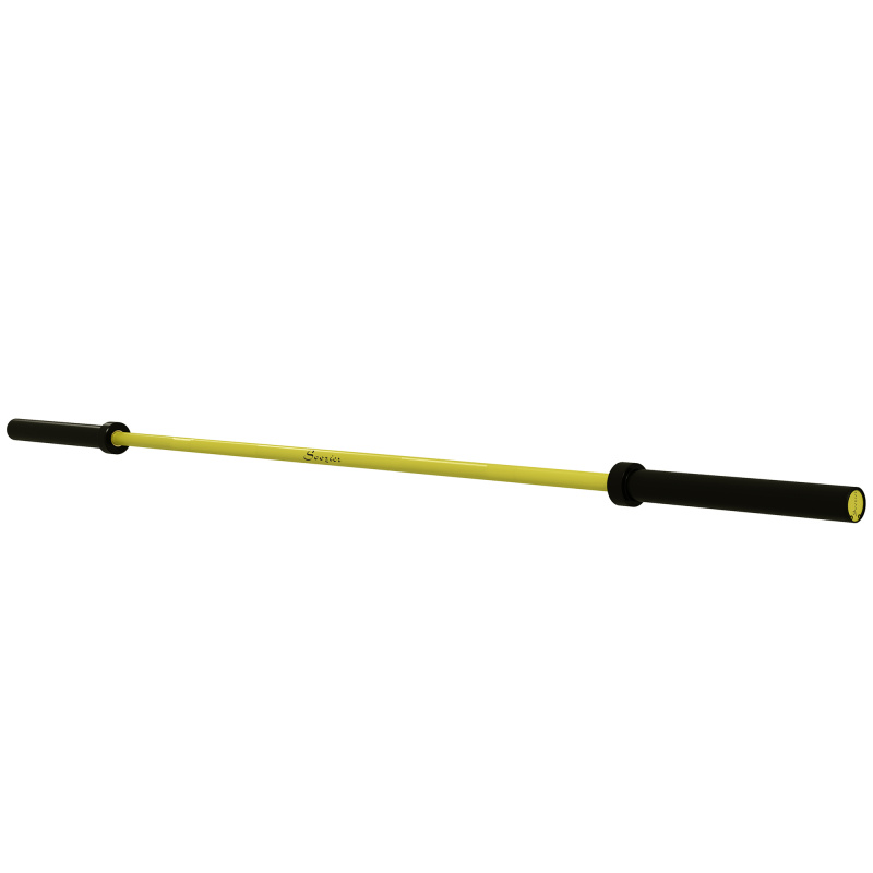 7.2ft Weight Bar, Olympic Bar with Rotating Sleeves, Non-Slip Knurling Grip, 1500lbs Weight Capacity, Yellow