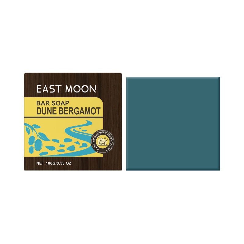 East Moon Dune Bergamot Bath Soap, Fragrance Refreshing Oil Control Hand Soap Cleanser Bath Cleansing Soap