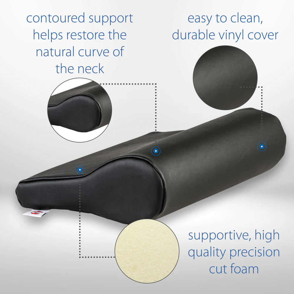 Core Products AB Contour Cervical Support Pillow, Black Vinyl