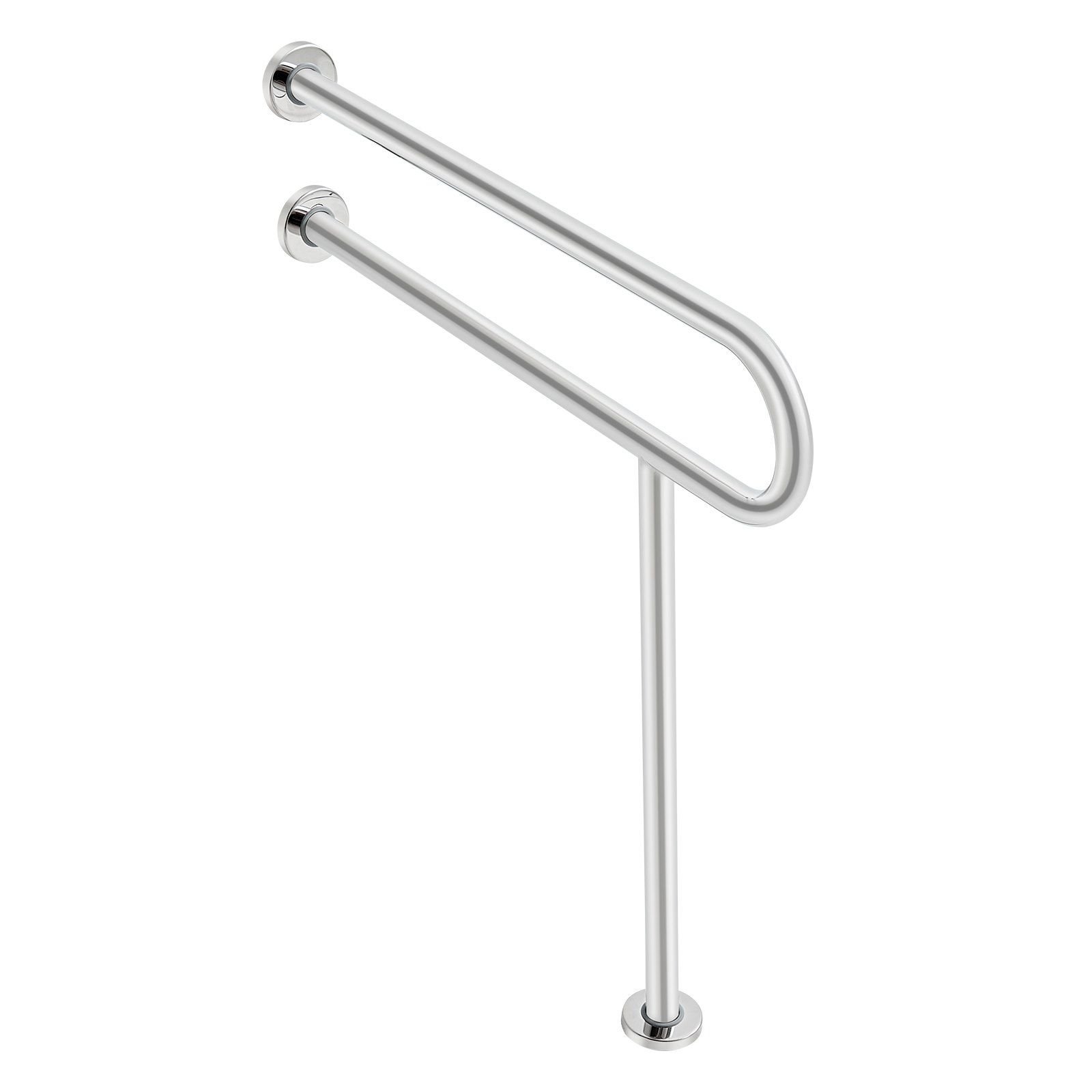 VEVOR Toilet Safety Rail, 31.5 Inch U-Shaped Handicap Grab Bar, 304 Stainless Steel Senior Safety Pole, Toilet Grab Bars with Anti-Slip Handle