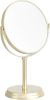 Tabletop Magnifying Vanity Round Mirror with Clear Reflection, 1X/5X Magnification, Iron Frame, 7.2" x 4.92", Gold