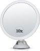 10X Round Magnifying Mirror for Applying Makeup - Suction Cup Cosmetic Make Up Mirror, Ideal for Vanity, Bathroom