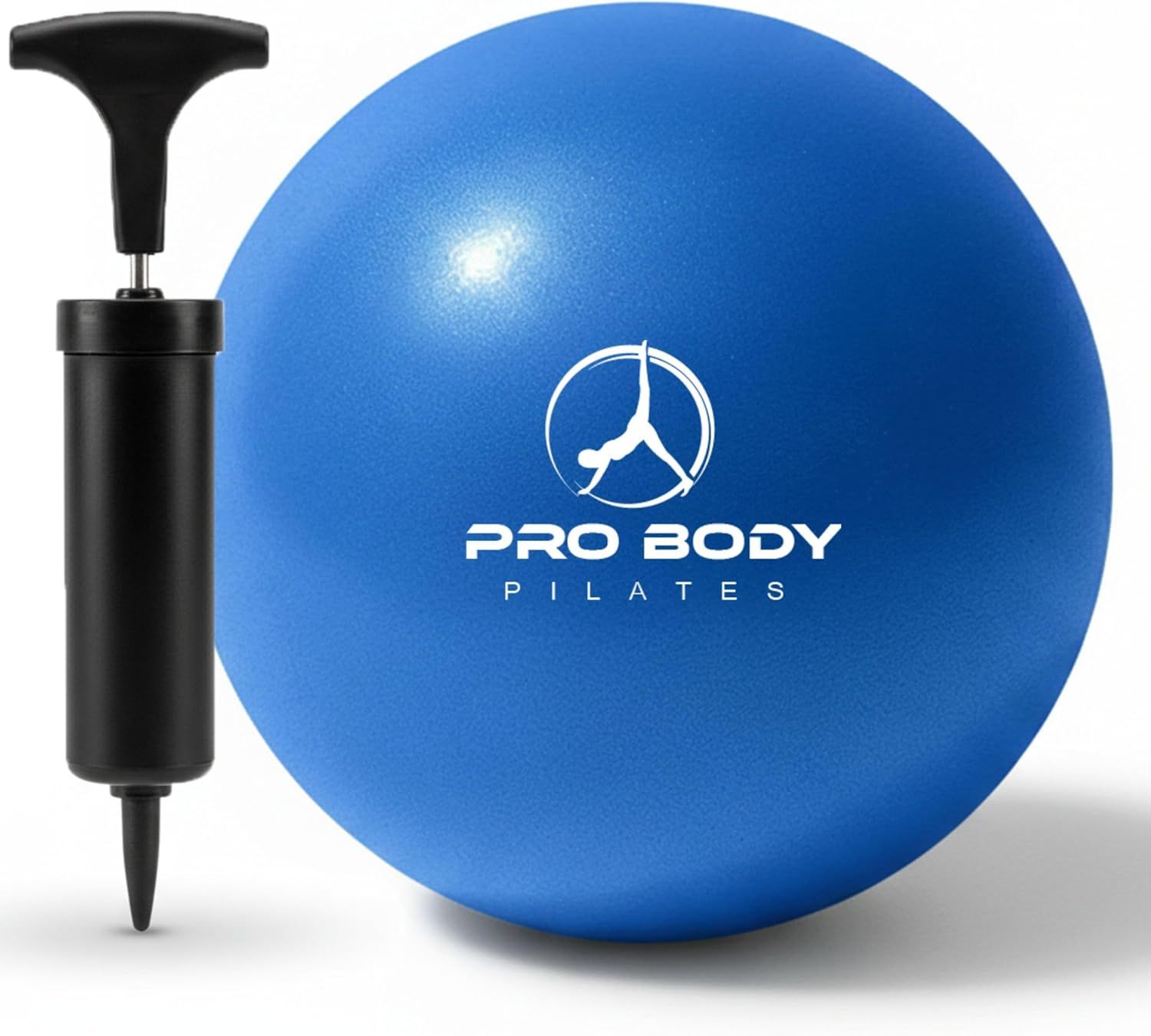 Pilates Small Exercise Ball with Pump - 9 Inch Workout Ball for Stability, Barre, Yoga, Core & Physical Therapy