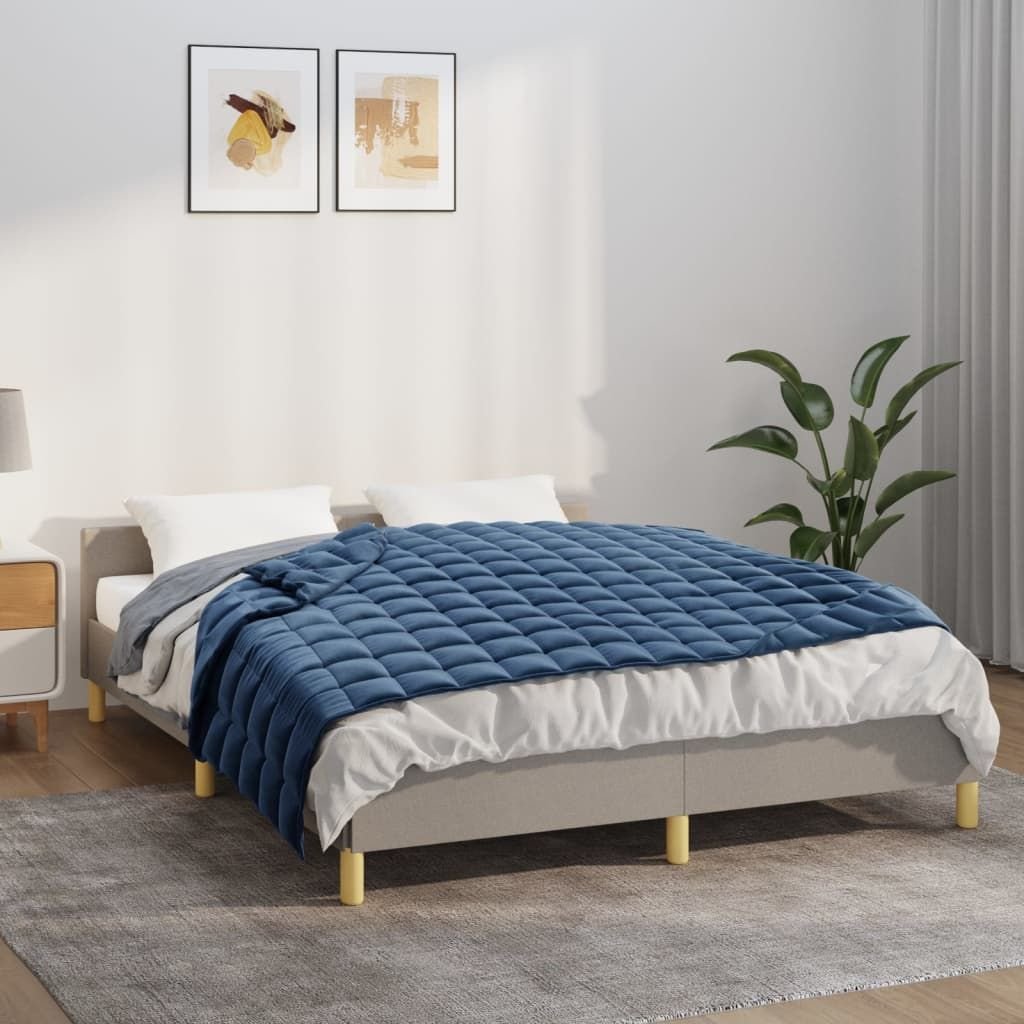 Weighted Blanket Blue Fabric (100% brushed polyester microfiber)