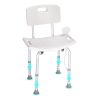 Shower Chair, Shower Seat with Back, Adjustable Height Shower Stool, Shower Chair for Inside Shower Bathtub