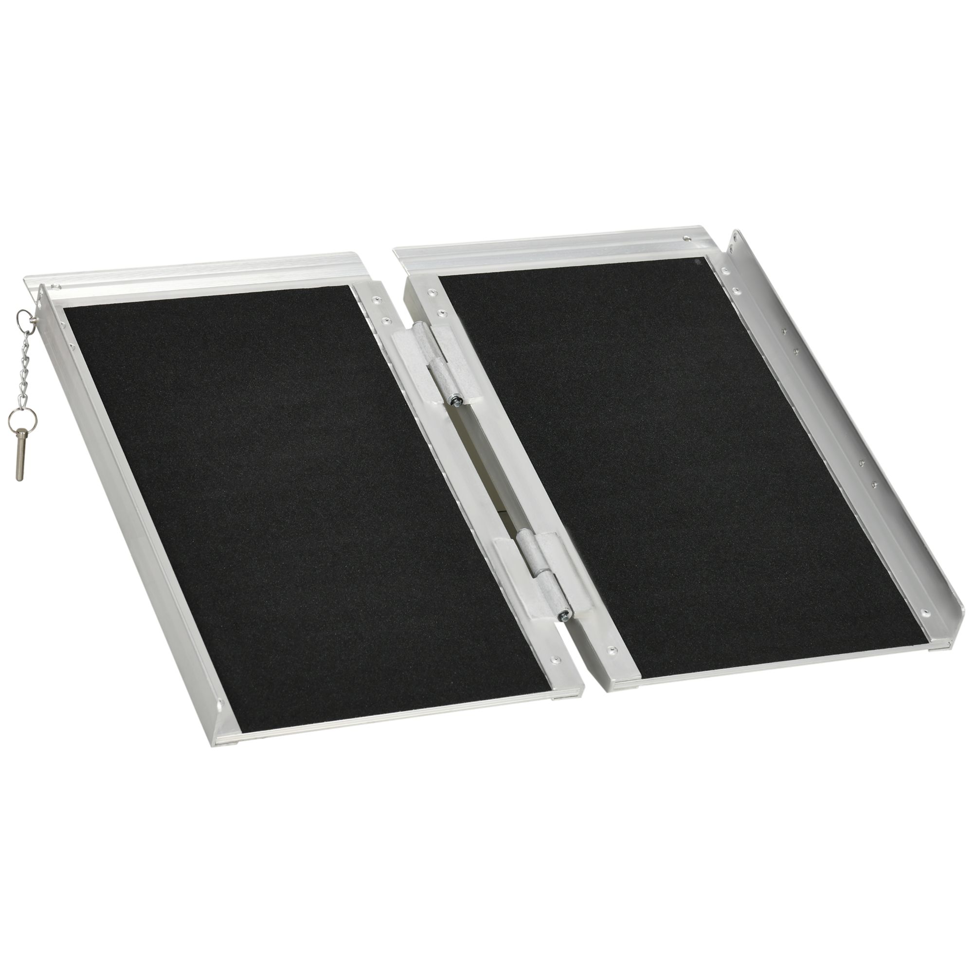 Portable Wheelchair Ramp, 2ft Aluminum, Folding for Easy Home Access, Stairs, and Doorways