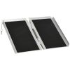 Portable Wheelchair Ramp, 2ft Aluminum, Folding for Easy Home Access, Stairs, and Doorways