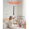 Trapeze Bar for Bed Mobility, Height-Adjustable Bed Trapeze with 2 Casters
