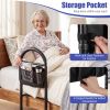 Height Adjustable Bedside Safety Rail, Tool-Free Assembly Bed Assist Bar with Anti-Slip Legs for Elderly Adults