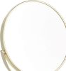 Tabletop Magnifying Vanity Round Mirror with Clear Reflection, 1X/5X Magnification, Iron Frame, 7.2" x 4.92", Gold