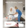 Sliding Shower Chair, 400 lbs Tub Transfer Bench for Bathtub with Swivel Seat, Padded Shower Bench with Arms and Backrest