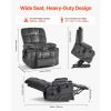 Power Lift Recliner Chair, Dual Motor, Large Electric Lift Chair with Heat and Massage for Elderly, Infinite Position Adjustment, Velvet Fabric