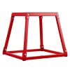 Plyometric Jump Box, 18 Inch Plyo Box, Steel Plyometric Platform and Jumping Agility Box, Anti-Slip Fitness Exercise Step Up Box for Home Gym Training