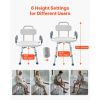 Swivel Shower Chair with Arms and Back, 400 lbs Heavy Duty Bench Seat for Inside Shower Stall and Bathtub