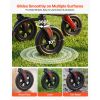 2-in-1 Rollator Walker & Transport Chair for Seniors, Foldable Rolling Walker Wheelchair