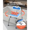 Sliding Shower Chair, 400 lbs Tub Transfer Bench for Bathtub with Swivel Seat, Padded Shower Bench with Arms and Backrest