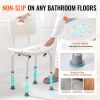 Shower Chair, Shower Seat with Back, Adjustable Height Shower Stool, Shower Chair for Inside Shower Bathtub