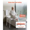 Tub Transfer Bench for Bathtub, 500 lbs Weight Capacity Heavy Duty Shower Chair with Arm and Backrest