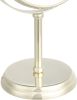 Tabletop Magnifying Vanity Round Mirror with Clear Reflection, 1X/5X Magnification, Iron Frame, 7.2" x 4.92", Gold