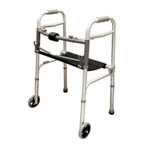 Walker w/Seat Adult  2-Button & 5  Wheels  Roscoe