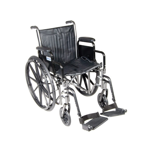 Wheelchair Econ Rem Desk Arms 20  w/ELR Dual Axle K1/K2