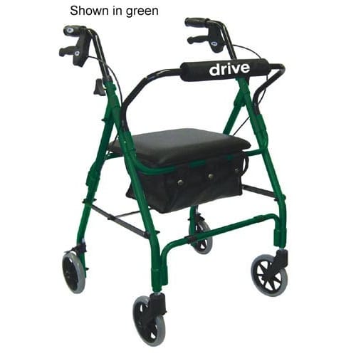 Rollator 4-Wheel Pad Seat Blue Pouch-Lever Brakes(LBPSBL)