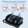 Foot and Calf Massager Heat 360° Adjustable Stand with Multiple Functions for Full Foot - Color: Black