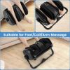 Foot and Calf Massager Heat 360° Adjustable Stand with Multiple Functions for Full Foot - Color: Black