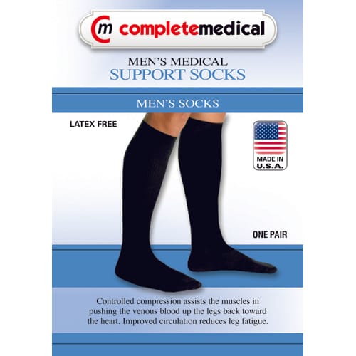 Men's Firm Support Socks 20-30mmHg  Brown  Medium
