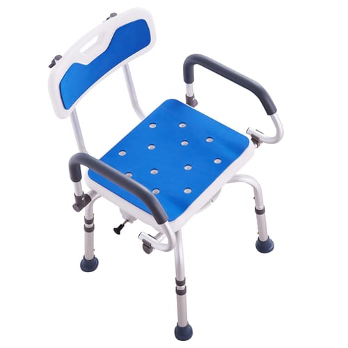 Swivel Shower Chair 360 Degree, Adjustable Shower Seat with Pivoting Arms for Inside Showers or Tubs, Non-Slip Rotating Bathtub Shower Chair for Elder