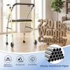 Lightweight Aluminum Mobility Walker for Seniors with 2 Wheels 5-Level Adjustable Height and Padded Seat-Sliver - Color: Silver