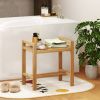 Teak Wood Shower Bench for Inside Shower Shaving Legs