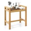 Teak Wood Shower Bench for Inside Shower Shaving Legs