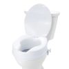 Raised Toilet Seat, 4" Height Raised, 300 lbs Weight Capacity, Universal Toilet Seat Riser, Screw Rod Locking, with Toilet Seat, for Elderly, Handicap