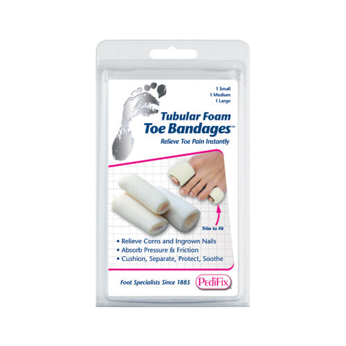 Tubular-Foam Toe Bandage  Pk/3 Large
