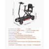4-Wheel Electric Mobility Scooter for Adults & Seniors, Integrated Foldable Mobility Scooter with 9.3 Miles Long Range, All Terrain Travel Wheelchair
