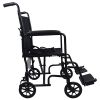 ROLL WITH ME 19  Aluminum Transport Wheelchair  Blue
