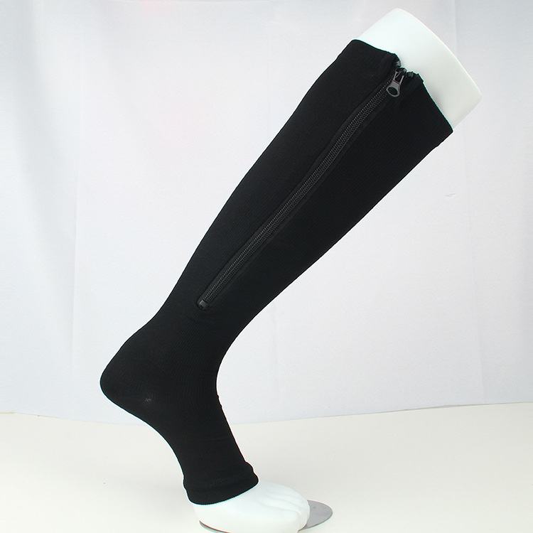 3 Pairs Copper Compression Sock Compression Stockings zipper compression sock with zip chaussette de compression medias de compresion (Color: a, size: XXL)