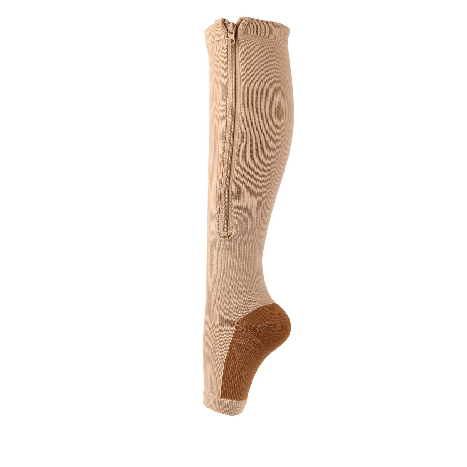 3 Pairs Copper Compression Sock Compression Stockings zipper compression sock with zip chaussette de compression medias de compresion (Color: d, size: L XL)