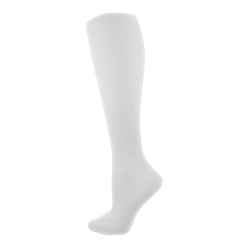 Compression Over-the-Calf Socks - 20-30 mmHg for Women & Men Made in (Color: White, size: medium)