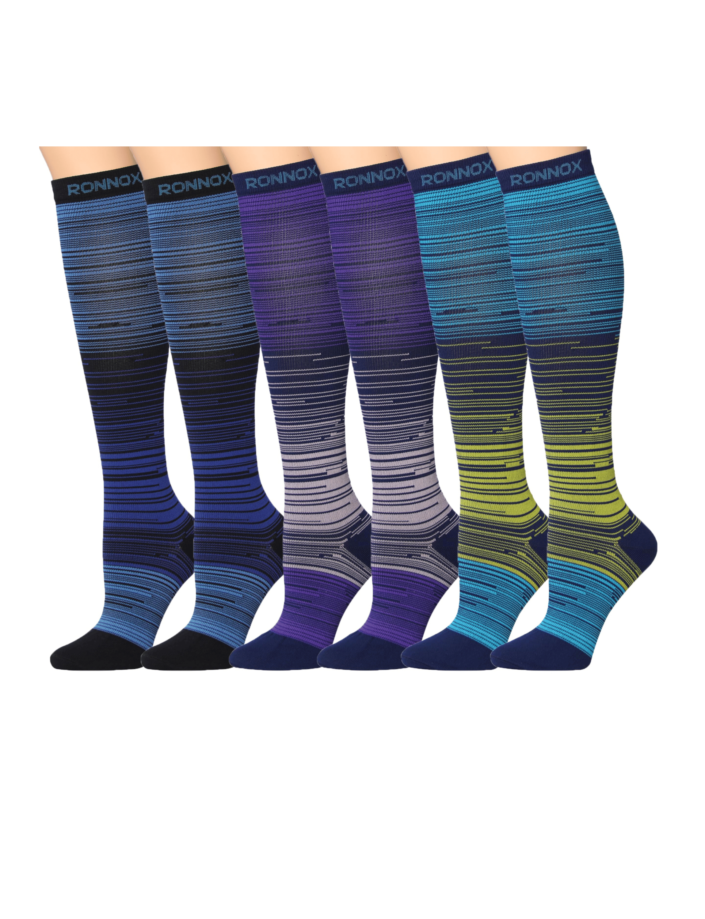Tipi Toe 3-Pairs Compression Socks for Men & Women Mystic Monochrome (Color: Monochrome Dreams, size: Medium-Large)