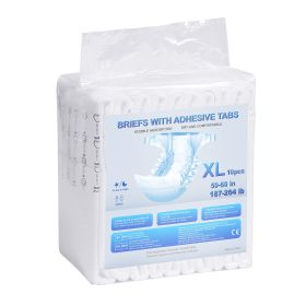 Adult Briefs with Tabs, Super Absorbent Incontinence Briefs for Men and Women (size: Size XL)