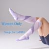 4 Pairs Compression Socks For Women 20-30mmHg Graduated Compression Circulation Support Socks For Running Athletic