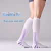 4 Pairs Compression Socks For Women 20-30mmHg Graduated Compression Circulation Support Socks For Running Athletic