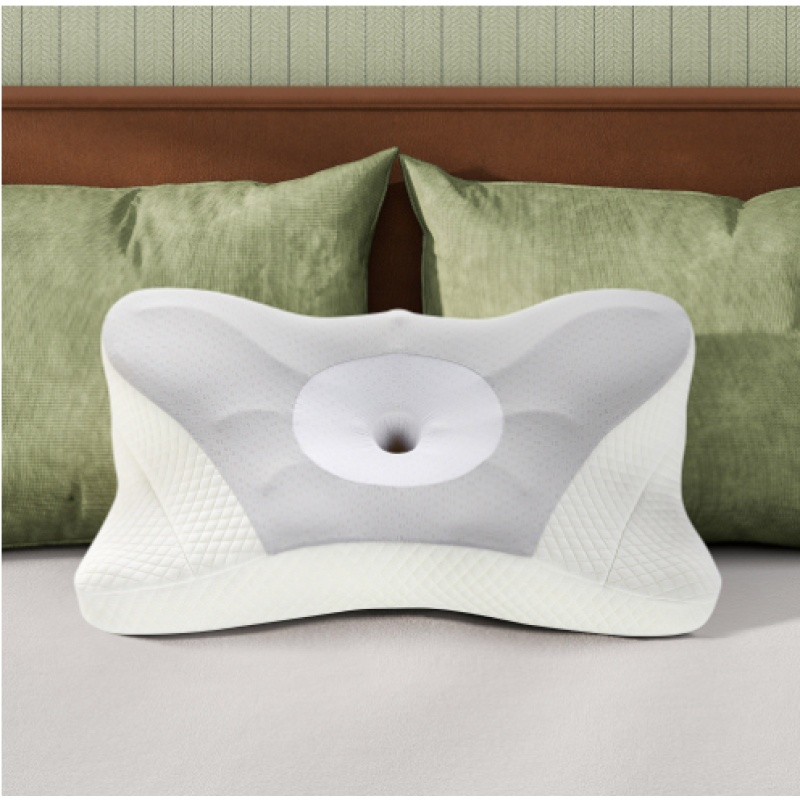 Cervical Neck Pillow, Cooling Ergonomic Memory Foam Pillows  Dual Height Orthopedic Support Contour Pillow For Side (Option: KGrey2pcs)
