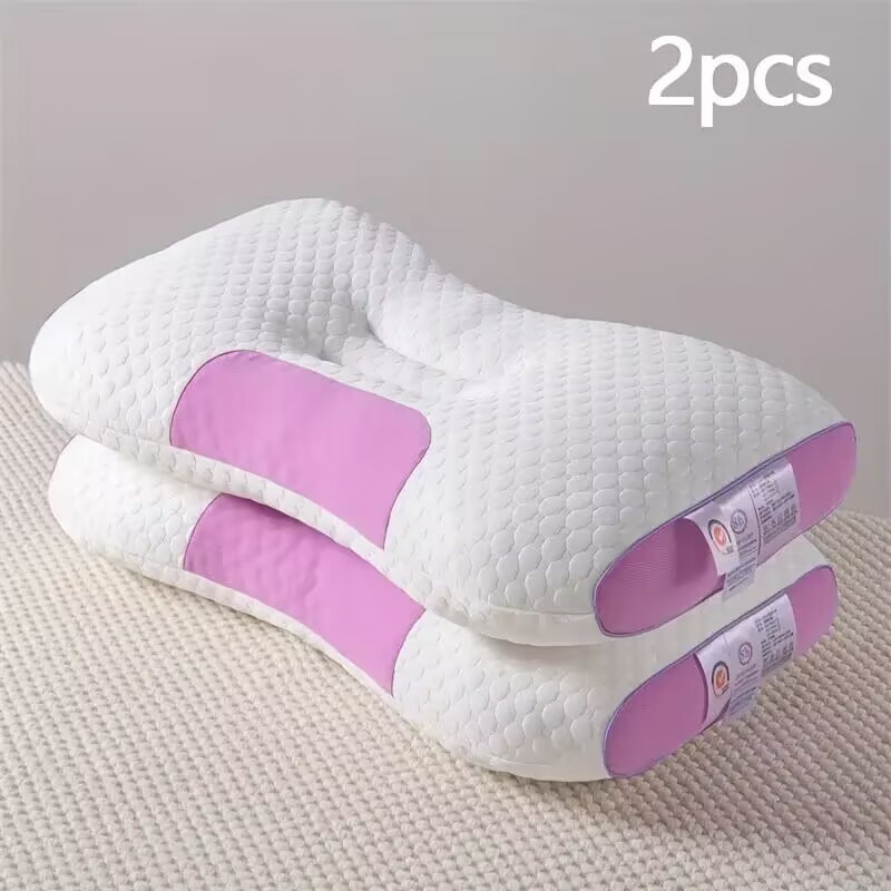 YBZ 3D Knitted Cotton Massage Pillow 2pack (Option: Pink)