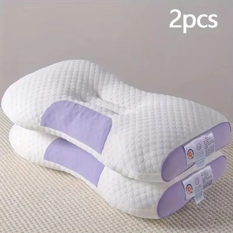 YBZ 3D Knitted Cotton Massage Pillow 2pack (Option: Purple)