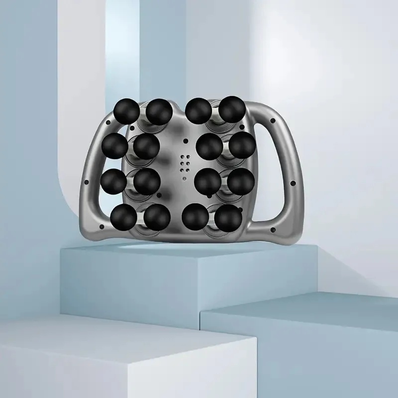 16 Head Fascia Gun, Full Body Massager, Instrument For Waist Back, Legs, Arm Muscle Relaxation, Home Multi-part Massage Gun (Option: Grey)